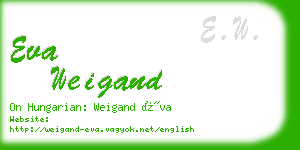 eva weigand business card